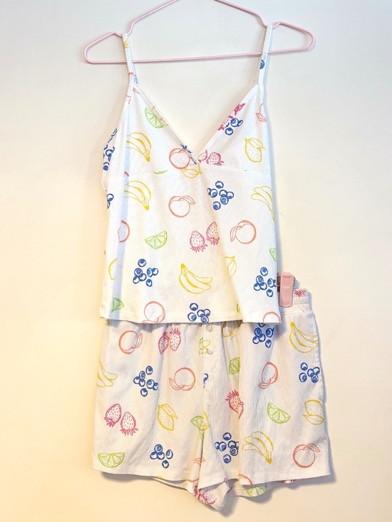 Jaclyn Other - Jaclyn Lounge Pajama Matching Set Cami Tank Top Shorts Multicolor Fruit Small